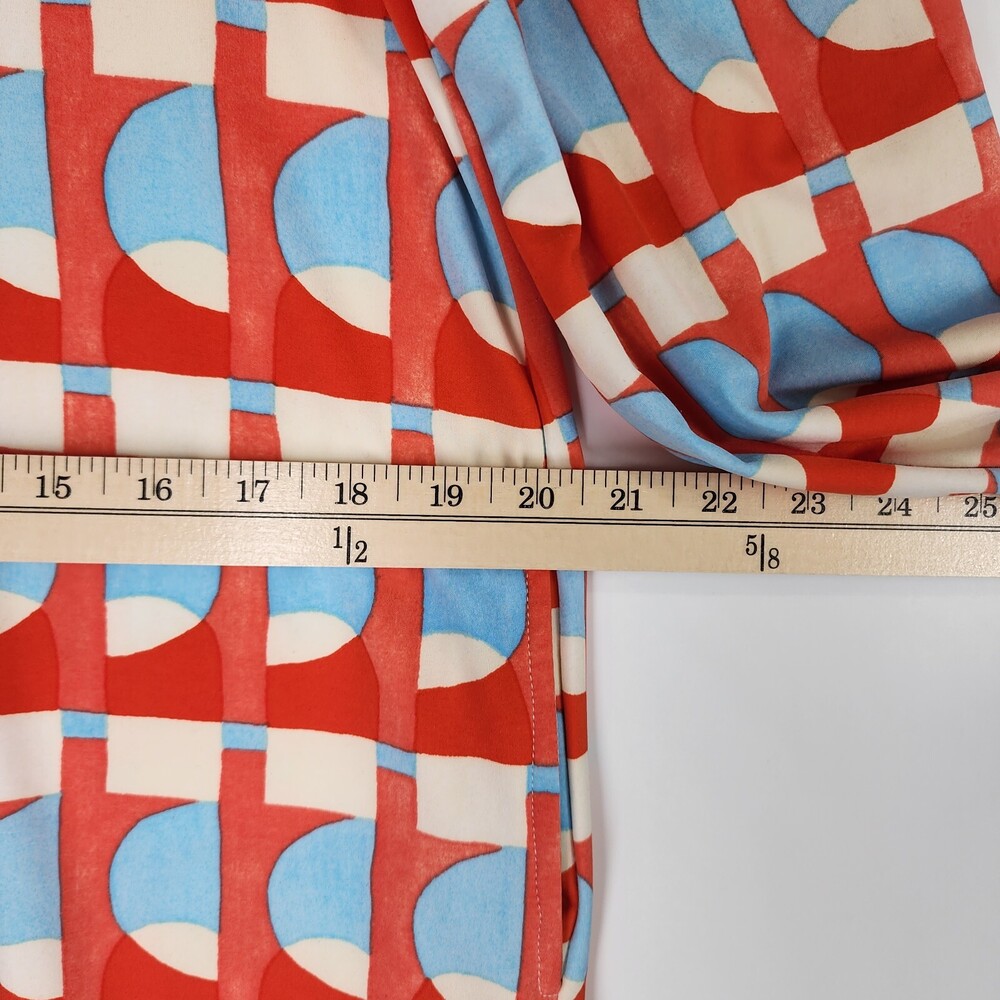 J. Mclaughlin Emer Dress Eclipse Print Orange Blue White Size Small #645 View 6